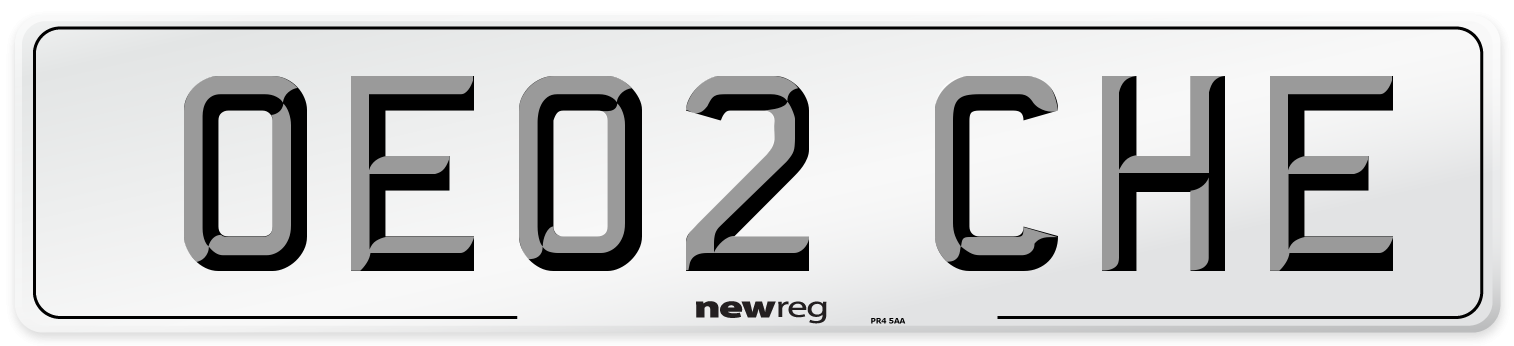 OE02 CHE Number Plate from New Reg